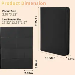 Premium 1000+ Pockets Card Binder,16 Pockets Trading Card Binder Ringless Side L - Image 3