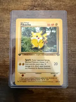 Never Played. Vintage 1st Edition Pikachu Pokemon Card Jungle 60/64 - EXCELLENT - Image 1