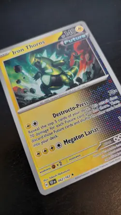Iron Thorns 62/162 Non-Holographic Pre-Release Exclusive Pokemon card - Image 1