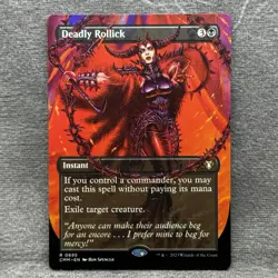 MTG Deadly Rollick Borderless Commander Masters CMM #695 Non-Foil NM Magic Card - Image 1