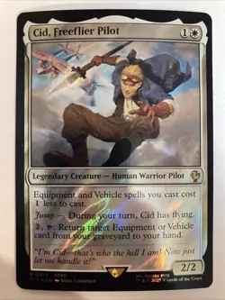 MTG Cid, Freeflier Pilot (Surge Foil) Commander: Final Fantasy FF7 FFVII 0013 NM - Image 1