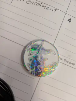 Arceus Mini White Silver Glitter Official Pokemon Coin *Free Shipping* - Image 1