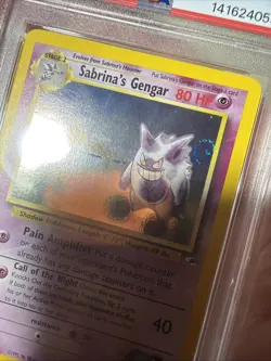 Pokemon TCG Sabrina's Gengar Holo Rare Card 14/132 PSA 6 Gym Heroes with Swirl - Image 3