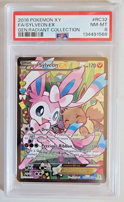 2016 Sylveon Ex Full Art RC32/RC32 Generations Radiant Collection Pokemon PSA 8 - Image 1