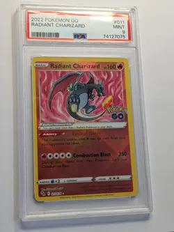 PSA 9 - 2022 Pokemon GO Radiant Charizard Gem Mint Holo Rare GO SET # 011 / 078 - Image 4