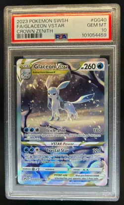 2023 Pokemon SWSH Crown Zenith Glaceon VST Galarian Gallery #GG40/GG70 PSA 10 - Image 1