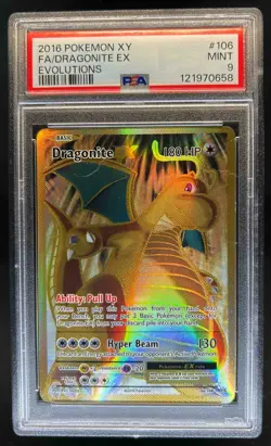 2016 Pokemon XY Evolutions Dragonite #106/108 PSA 9 - Image 1