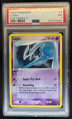 2007 Pokemon POP Series 5 Lugia #2/17 PSA 7 - Image 1