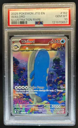 2025 Pokemon SV Journey Together JTG EN Wailord #162/159 PSA 10 - Image 1