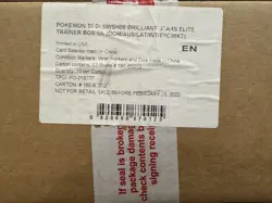 POKEMON SWSH09 BRILLIANT STARS ETB 10-BOX CASE - **FACTORY SEALED** 820650870125 - Image 1