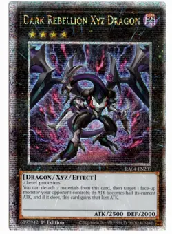 Yu-Gi-Oh! Dark Rebellion Xyz Dragon Misprint/ Miscut Quarter Century RA04-EN237 - Image 1