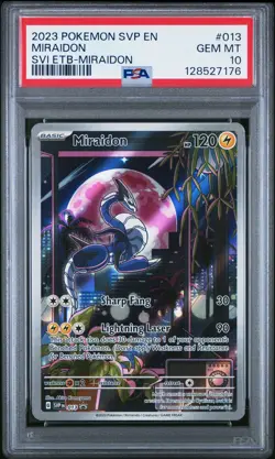2023 POKEMON SVP EN-SV BLACK STAR PROMO #013 MIRAIDON PSA 10 - Image 1