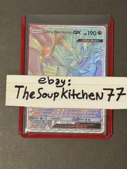 Ultra Necrozma GX 140 131 Forbidden Light Secret Rare Holo Pokemon Card M - Image 3