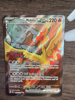 Team Rocket's Moltres ex - (Destined Rivals Stamp) 208/182 Miscellaneous Cards & - Image 1