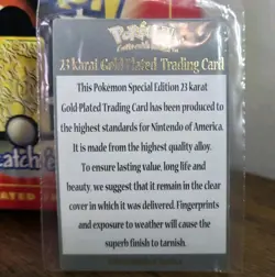 Pokemon 23kt Gold-Plated Card Burger King Red Box, Charizard, COA, Unsealed - Image 4