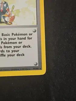Pokemon TCG Trainer Base Set Pokemon Trader 77/102 Regular Card Unlimited RareLP - Image 4