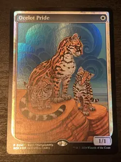 Ocelot Pride MTG textless Champion Store Promo Near Mint English MTG - Image 1