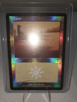 MTG Magic the Gathering Plains (341) (foil) 7th Edition LP - Image 2