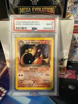 Dark Charizard #4 Pokemon Team Rocket PSA 8 - Image 1