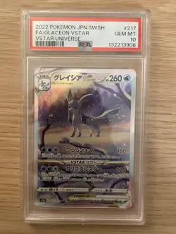 2022 Pokemon Japanese Sword & Shield VSTAR Universe Glaceon PSA 10 #217 - Image 1