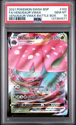PSA 10 VENUSAUR VMAX SWSH102 FULL ART BLACK STAR PROMO BATTLE BOX POKEMON 🍃 - Image 1