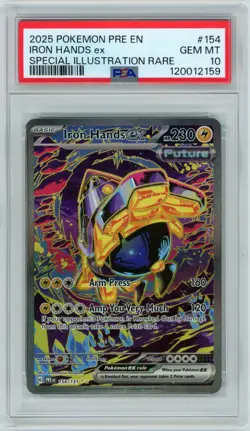 Iron Hands EX 154/131 Prismatic Evolutions SIR Pokemon TCG PSA 10 - Image 1