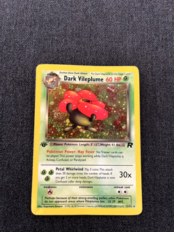 Pokemon TCG Dark Vileplume 13/82 Team Rocket 1st Edition Holo MP - Image 1
