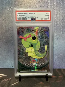 2000 Topps Chrome Pokemon #10 Caterpie Spectra - PSA 9 - Image 1