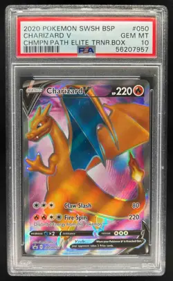 2019-2023 Pokemon SWSH Black Star Promos Charizard V #SWSH050 PSA 10 - Image 1