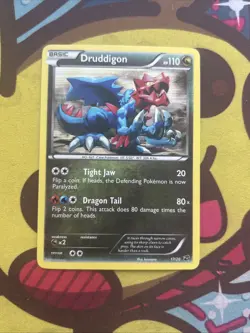 Pokemon Druddigon 17/20 - BW Dragon Vault - Holo Rare - Excellent - Image 1