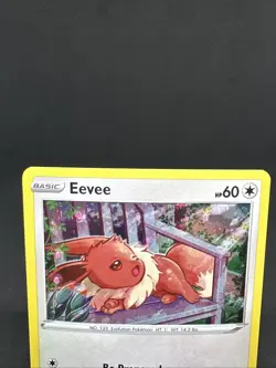 Pokemon TCG Eevee Sword & Shield Black Star Promo SWSH175 Cosmos Holo Swirl Cars - Image 3