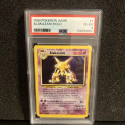 1999 POKEMON BASE SET UNLIMITED #1 ALAKAZAM-HOLO🔥PSA 4 - Image 1