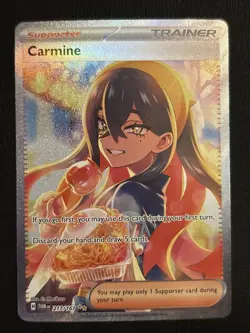 Pokemon TCG Carmine Full Art Trainer Twilight Masquerade SIR 217/167 - Image 1