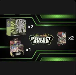 Pokemon Perfect Order - 2x PKC ETB, 1x Display Box, 2x Booster Bundle PRESALE - Image 1