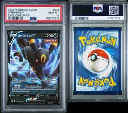 2021 Pokemon SWSH Evolving Skies Umbreon V 094/203 PSA 10 Gem Mint - Image 1