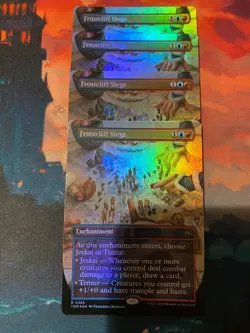 MTG Tarkir Dragonstorm Frostcliff Siege Borderless Foil x 4 - Image 1