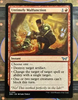 MTG - Duskmourn - Untimely Malfunction - U 0161 - Non Foil - M/NM - Image 1