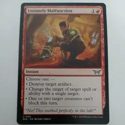 MTG Magic the Gathering Untimely Malfunction Duskmourn: House of Horror Regular - Image 1