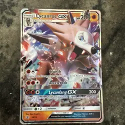 Lycanroc GX Black Star Promo #SM14 Pokemon Card TCG - Image 1
