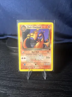 Pokemon TCG Dark Charizard 21/82 Base Set Non-Holo Rare Card LP - Image 1