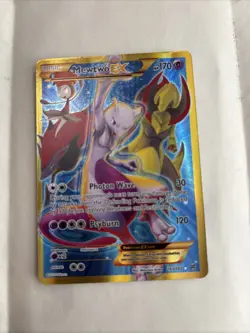 Pokemon Mewtwo EX Full Art Secret Holo Rare Card 163/162 XY Breakthrough - Image 1