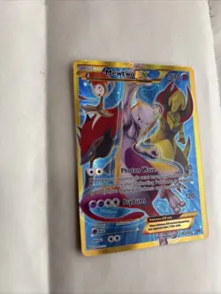 Pokemon Mewtwo EX Full Art Secret Holo Rare Card 163/162 XY Breakthrough - Image 2