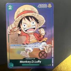 Monkey D Luffy P-037 1st Anniversary Tournament STAMP Promo Holo One Piece Card - Image 5