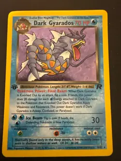 1st Edition Dark Gyarados 8/82 Team Rocket 2000 Holo Rare WOTC Pokemon Card TCG - Image 1
