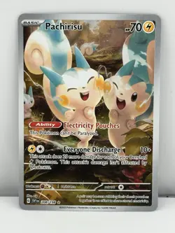 Pokemon TCG Pachirisu Holo Card 208/198 Scarlet & Violet Illustration Rare - Image 1