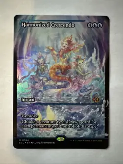 Harmonized Crescendo (0384) (Showcase Foil) Lorwyn Eclipsed Full Art Borderless - Image 1
