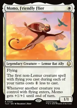 Momo, Friendly Flier Light Play, English Magic the Gathering MTG Avatar: The Las - Image 1