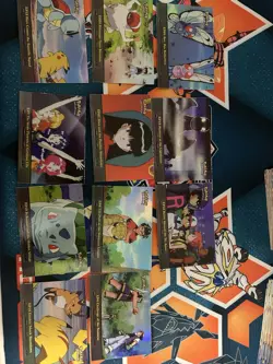 topps pokemon tv animation series rainbow foil lot of 11 - Image 1