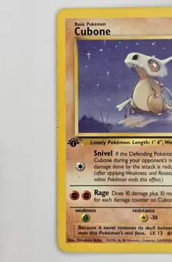 Cubone 1st Edition 1999 Pokemon Jungle #50/64 Common WOTC MP - Image 3