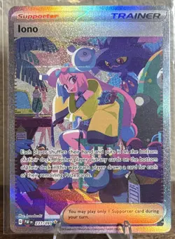 Pokemon TCG Iono Paldean Fates Full Art SIR 237/091 NM - Image 1